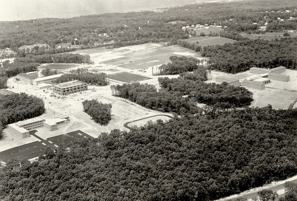 Aerial photograph of Stony Brook University, 1962
