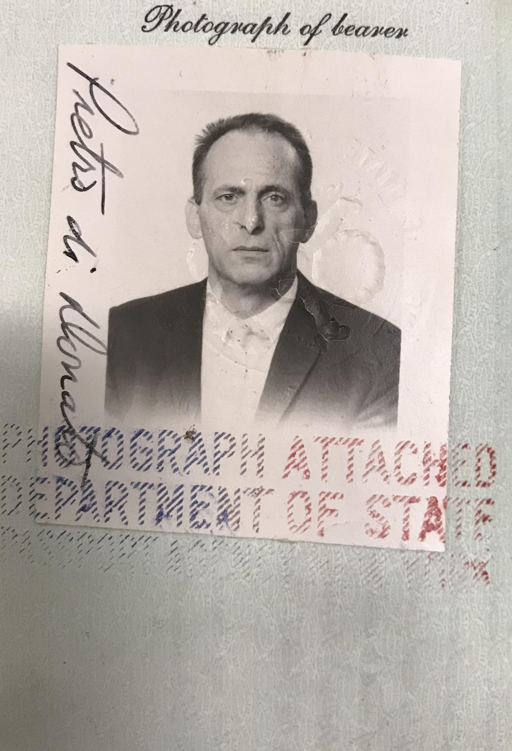 Passport portrait of Pietro di Donato