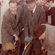 Groundbreaking at Stony Brook University with Nelson Rockefeller and Ward Melville