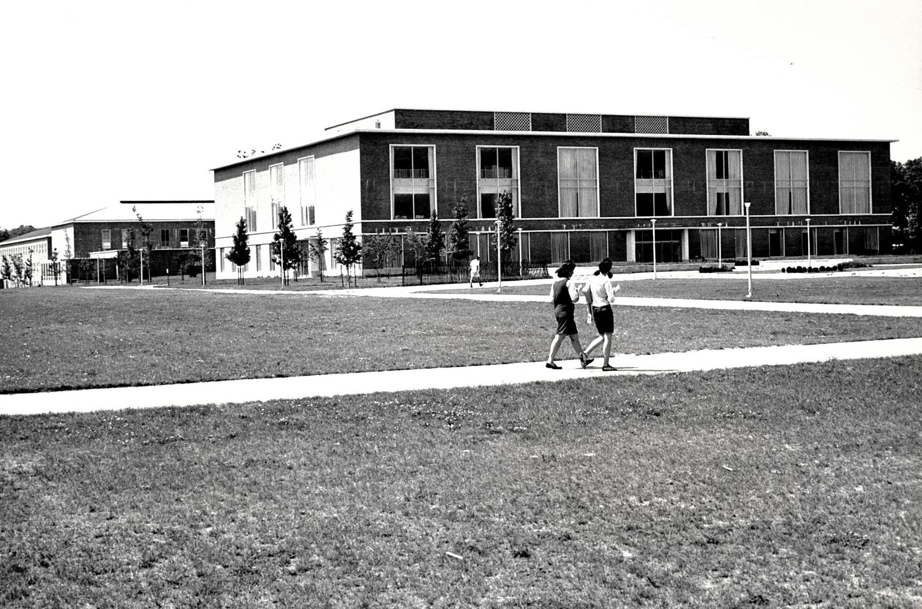 Exterior of the Melville Library building at Stony Brook, 1964