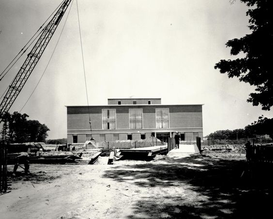 Melville Library construction site, 1969