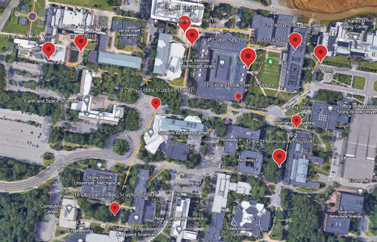 SBUnique tour map SBUnique tour map of Stony Brook University's main campus