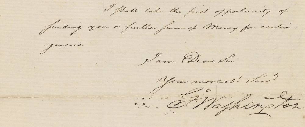 George Washington's signature, 1779